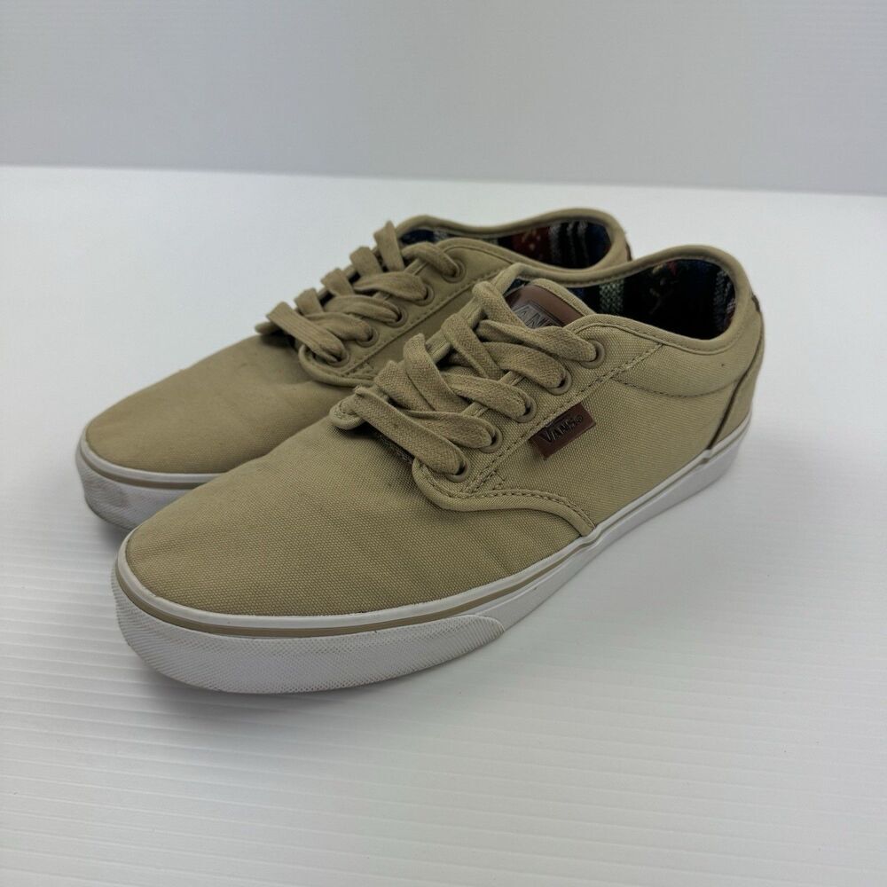 Vans Chukka Low Canvas Sneakers Mens 9 Beige Tan Lace Up Skate Shoes